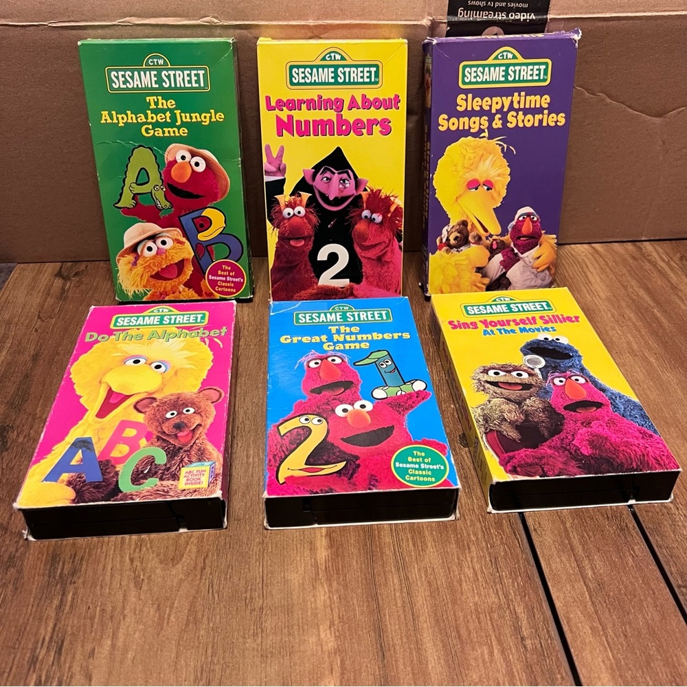 Sesame Street Vintage VHS Set with Beloved Characters